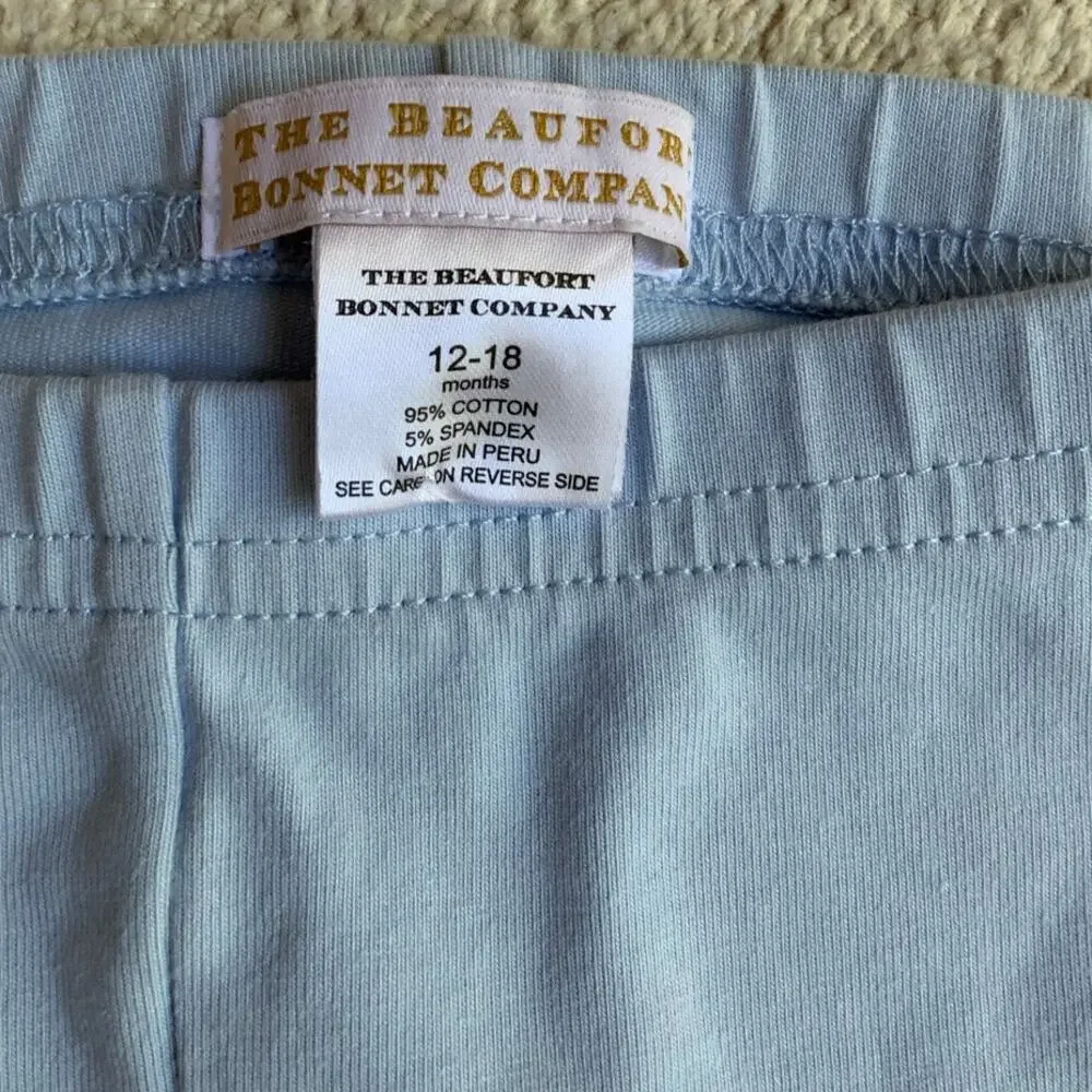 The‎ Beaufort Bonnet Company Light Blue Leggings size 12-18 mo